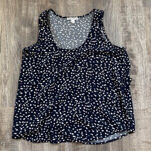J. Crew Mercantile Size S Small Blue Polka Dot Tank Top